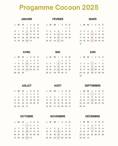 Progamme Cocoon 2025 Programme Cocoon 2025
