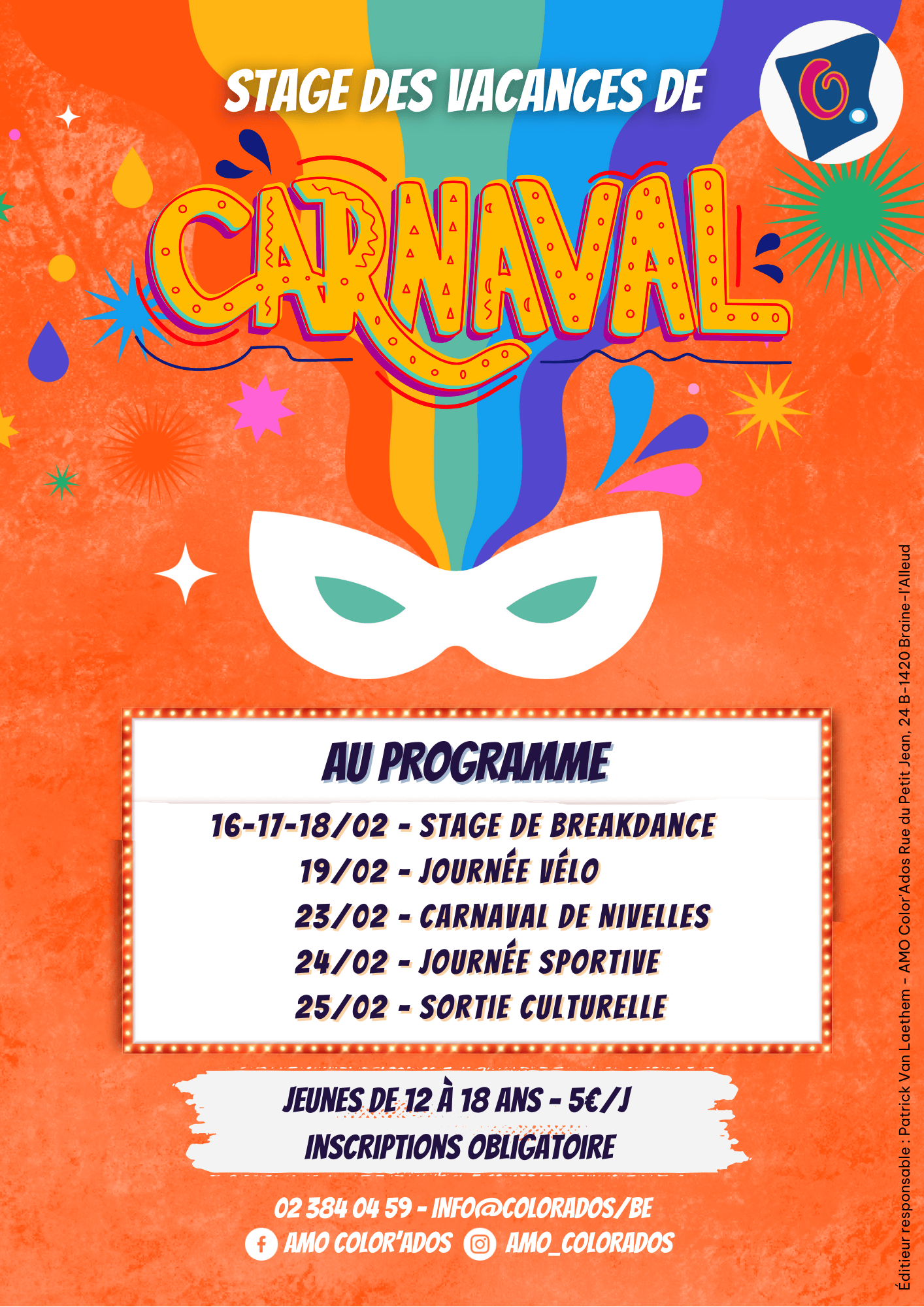 Flyers Stage de détente 2026 Group'Ados