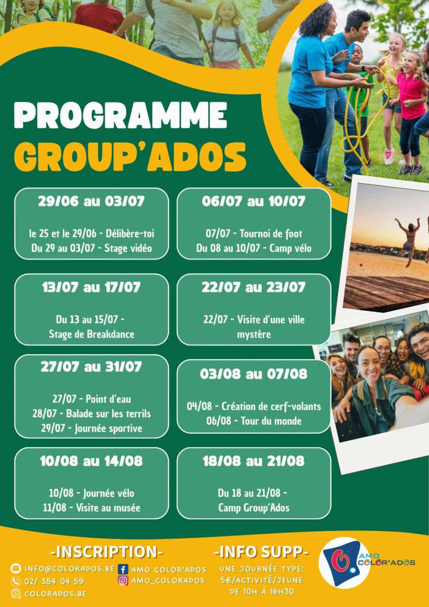 Affiche - Agenda vacances de Color'Ados 2026